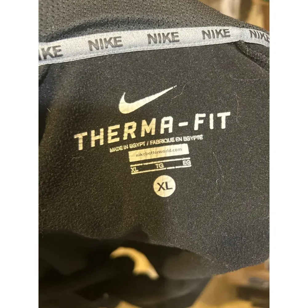 Nike Therma-FIT‎ Full Zip Hoodie Men's XL Black Athletic Sweatshirt